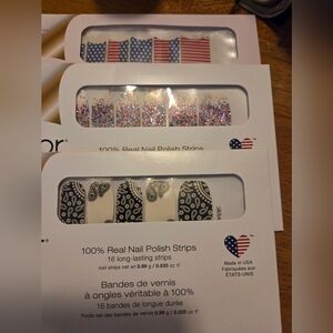 Color Street Nail Polish Strips - Glitter and Paisley Patterns (6 Sets)